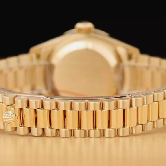 ROLEX PRESIDENT LADIES 18K FACTORY WITH TAG, PAPERS, BOX!!! - Picture 7 of 8